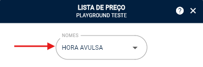 Alterar tabela de preço