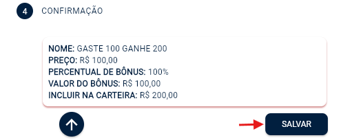 Criação de cartão bônus