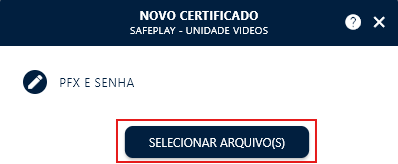 Colocando o certificado no safeplay