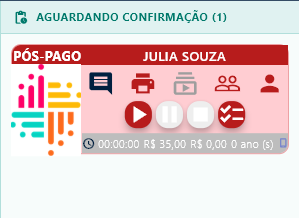 Entrada da criança aguardando confirmação no sistema do colaborador