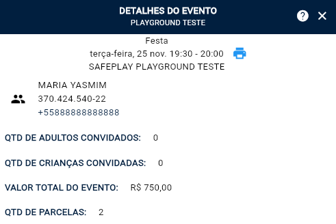 Adicionar nova parcela