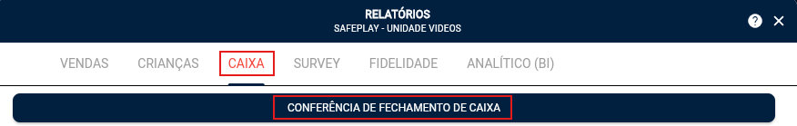 Fechamento de caixa