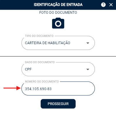Operações iniciais - Entrada