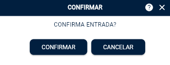 Operações iniciais - Entrada