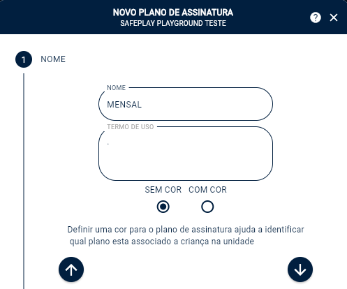 criação plano mensal