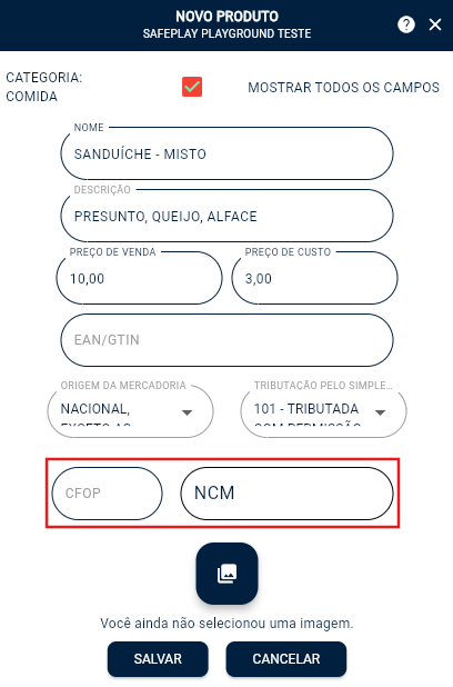 campos de necessidade fiscal