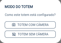 Seleção do modo do Totem
