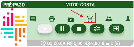 venda na sessão